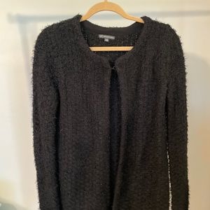 Adrianna Papell fuzzy black Cardigan / Sweater